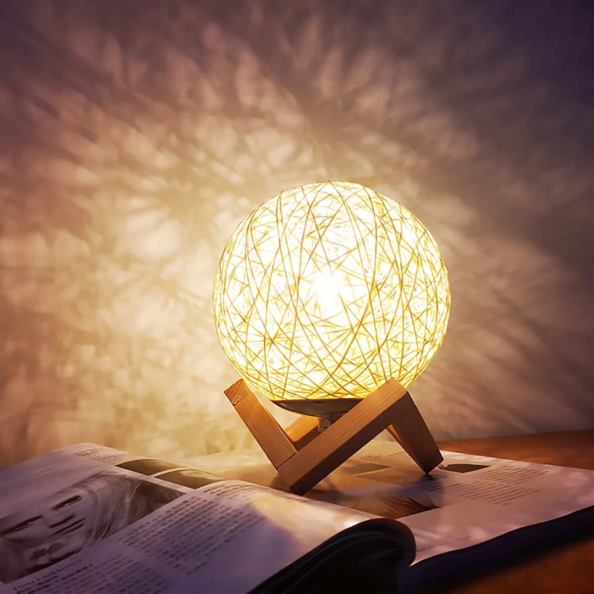 

Hand-Knit3D Print Moon Light Touch Table Lamps Bedroom Bookcase Usb Led Night Light Home Decor 3d Lunar Lights Gifts