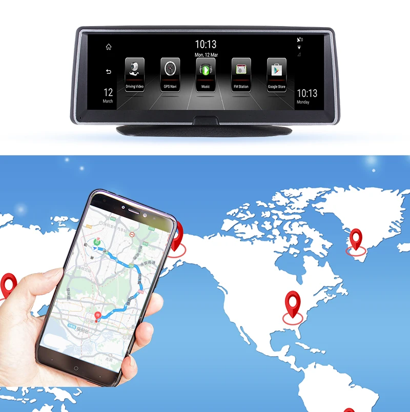Автомобильный регистратор 8 дюймов, автомобильная dvr камера, Android 4G DVR, gps навигатор, Автомобильный регистратор ADAS, 1080 P, HD видеорегистратор, камера заднего вида с ночным видением
