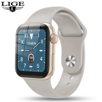 

LIGE 2020 smart watch women Temperature measurement Blood pressure heart rate monitor SmartWatch Men for iphone and Android +Box