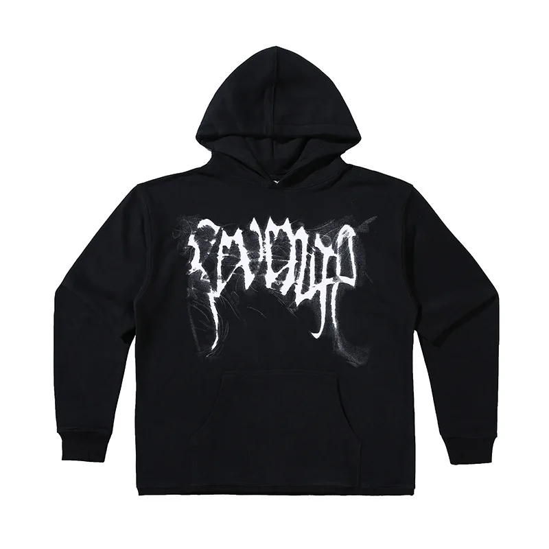 

New High 2021 Men Luxury classic REVENGE Skull Head Hoodies Hoody hooded Sweatshirts velvet Cotton Drake Thicken Fleece #R1