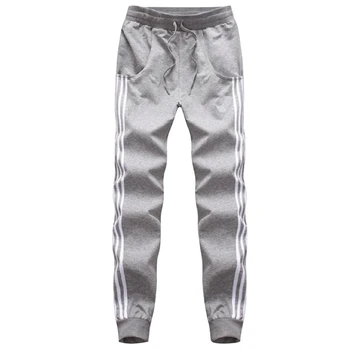 

Men Women Sports Trousers Soft Loose Slim Sweat Absorbing Office 3 Striped Elastic Waist Daily Casual Long Pants Home Shopping