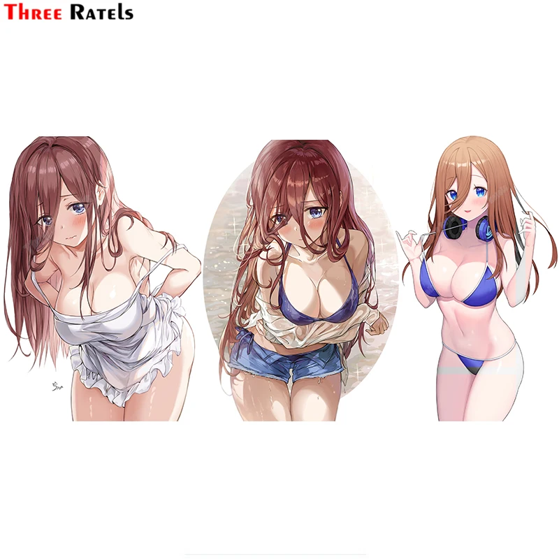 Three Ratels A677 Nakano Miku Go Toubun No Hanay Stickers Toys For Mobile Phone Laptop Luggage Skateboard Anime Decal | Автомобили и