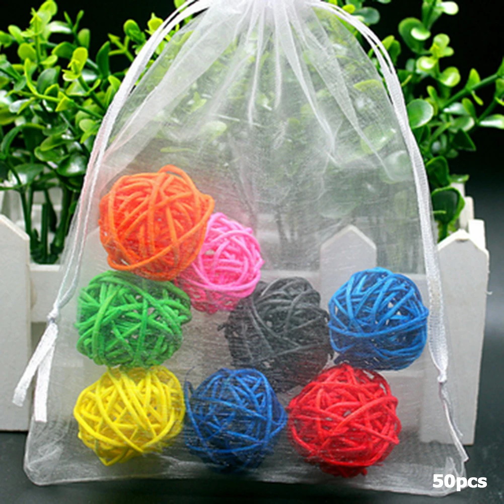 50pcs Grapes Apples Fruit Protection Bag Against Insect Anti Bird Garden Drawstring Net Bag Grow Bags Candy Gift Packaging Bag