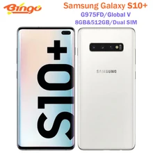 Samsung Galaxy S10 + S10 artı G975FD çift SIM Unlocked cep telefonu = = = = = = = = = = = = Exynos 9820 Octa çekirdek 6.4