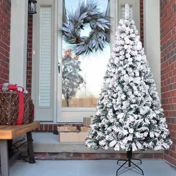 

Christmas Tree Decoration PVC Flocking Automatic Tree Ornament for Home Party Hogard