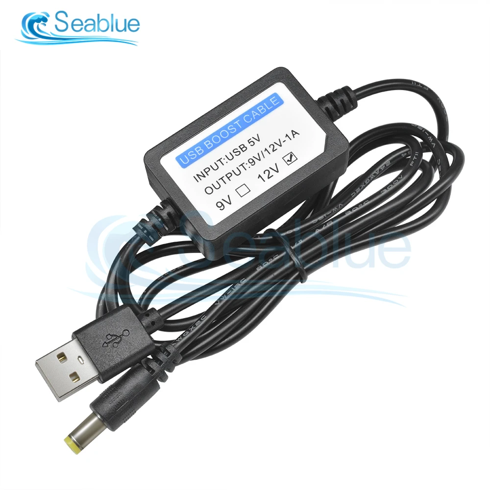 USB кабель для зарядки и повышения мощности 5 в постоянного тока 9 В/12 В 1 А 2 1x5 мм