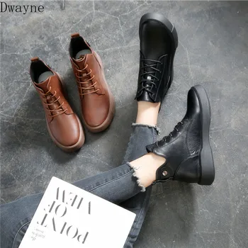 

Martin boots female British wind 2019 new winter boots wild short tube flat short boots women winter shoes