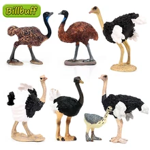 Simulação quente selvagem pvc animal filhote de avestruz modelo figuras de ação coleção cognição em miniatura brinquedo educativo para as crianças presente
