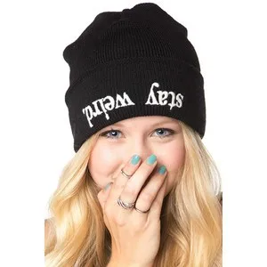 

Stay Weird Pattern Hip Hop Men and Women Warm Knitting Wool Caps Hats Autumn Winter
