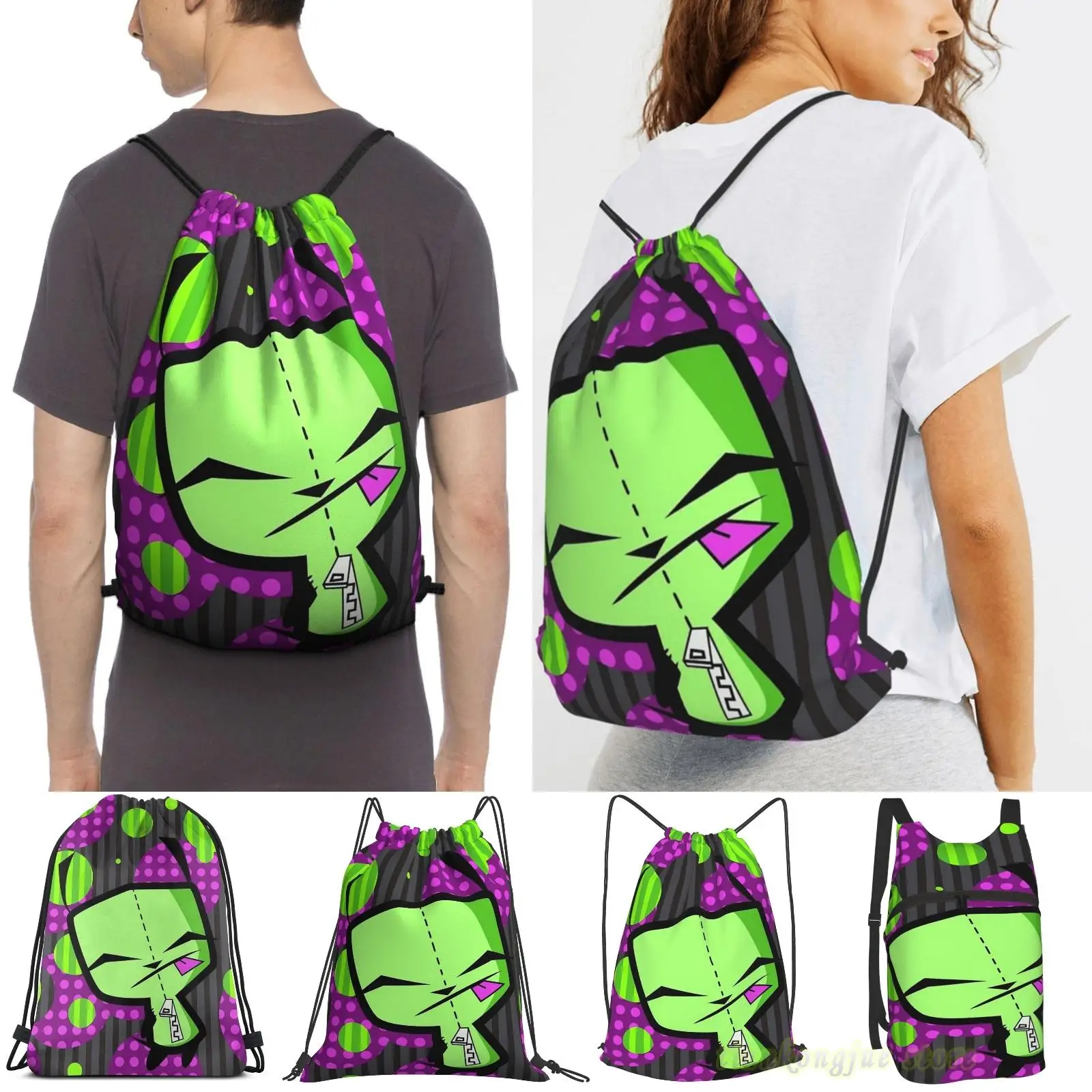 Мужская сумка для путешествий на открытом воздухе веселая гирлянда от Invader Zim Fanart
