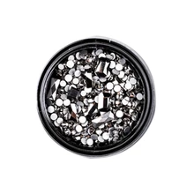 1 Box Mixed 3D Rhinestones Nail Art Decorations Crystal Gems Jewelry Gold Shiny Stones Charm Glass Manicure Accessories