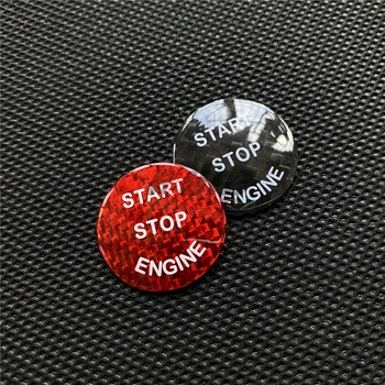 

Carbon Fiber Interior Engine Start Stop Push Button Cover Cap Trim Start Stop One Button For BMW X3 G01 X4 G02 5Series G30 G11