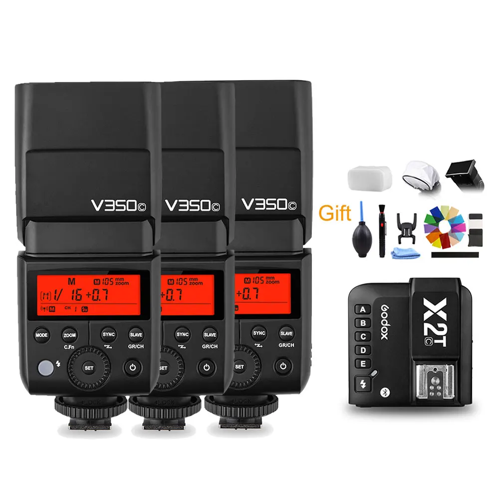 kit 5 Godox V350C ttl HSS 2,4G литий-ионная батарея более быстрая переработка времени вспышки Speedlite с X2T-C триггером пропускания для Canon - Цвет: kit 5