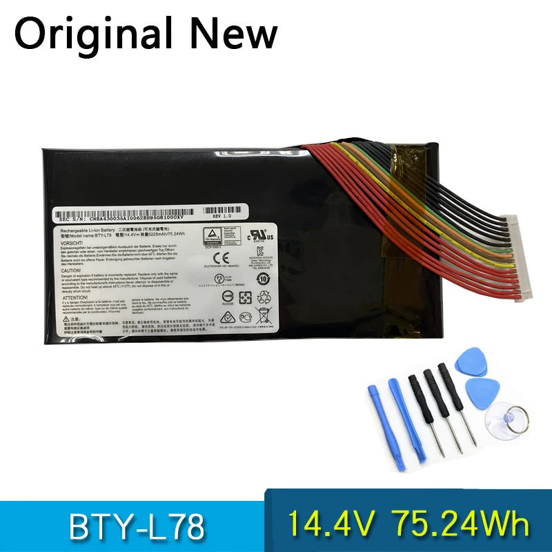 

NEW Original BTY-L78 Laptop Battery For MSI GT62 GT62VR GT80 GT80S GT73 GT73VR GT83 GT83VR GT75 GT75VR MS-1812 MS-1814 2QC 2QE