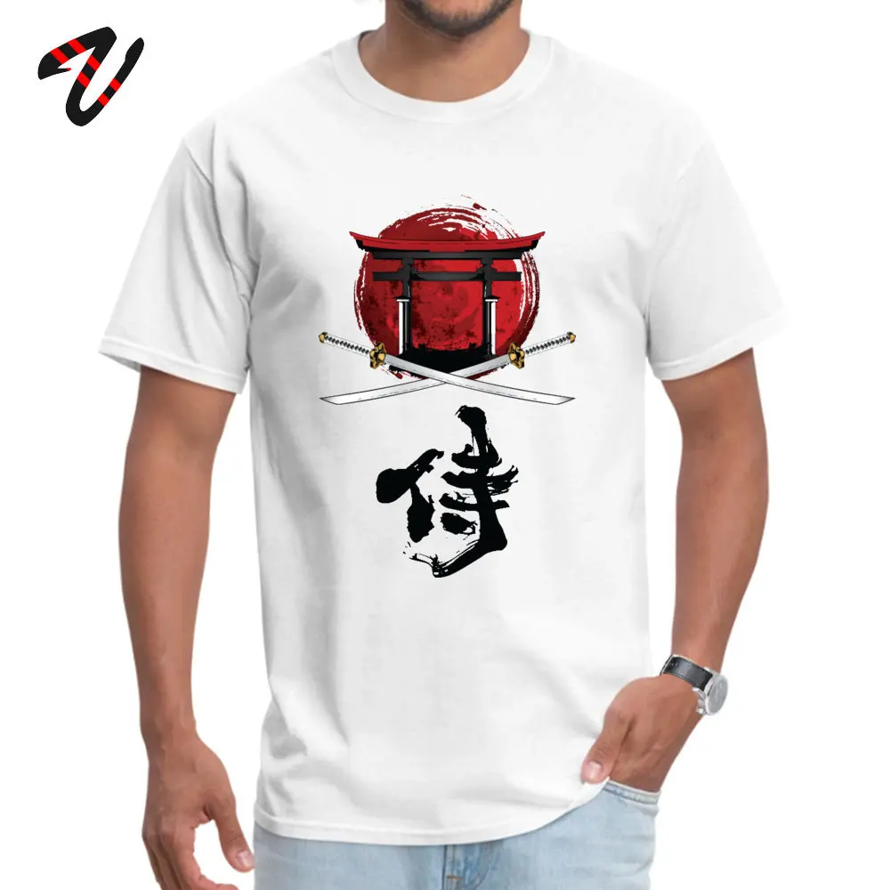 SamuraiKatanaTorigateKanji Summer/Autumn 100% Cotton Round Neck Tops T Shirt Short Sleeve Party T Shirt Company Hip hop T Shirt 190627Samurai-Katana-Tori-gate-Kanji white