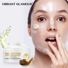 VIBRANT GLAMOUR Snail Face Cream Whitening Remove Pigment Spots Brighten Skin Control Oil Anti Wrinkle Anti Aging skin care new anchuyt horse oil face cream anti aging wrinkle remove stretch marks korean skin care universal cream skin lightening moisture