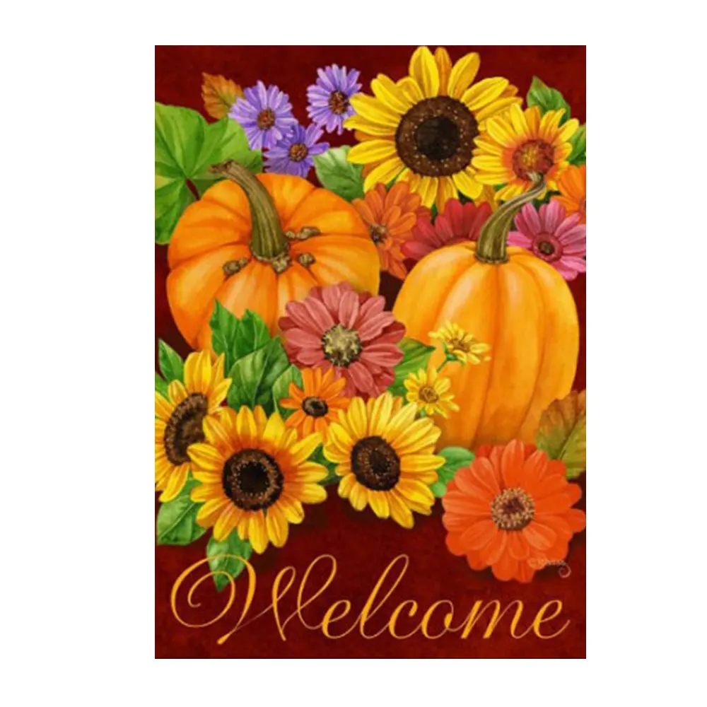 Садовый открытый флаг Снеговик зимний сезонный баннер веселое Рождественское украшение Тыква Снеговик Рождественская вечеринка украшение флаг - Цвет: D