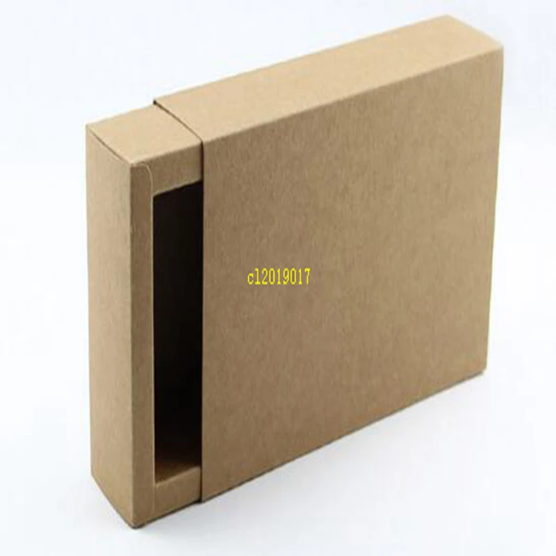 100 шт 14*7*3 см Черный Бежевый ящик упаковочная коробка Подарочный галстук-бабочка упаковка крафт-бумага Carft картонные коробки
