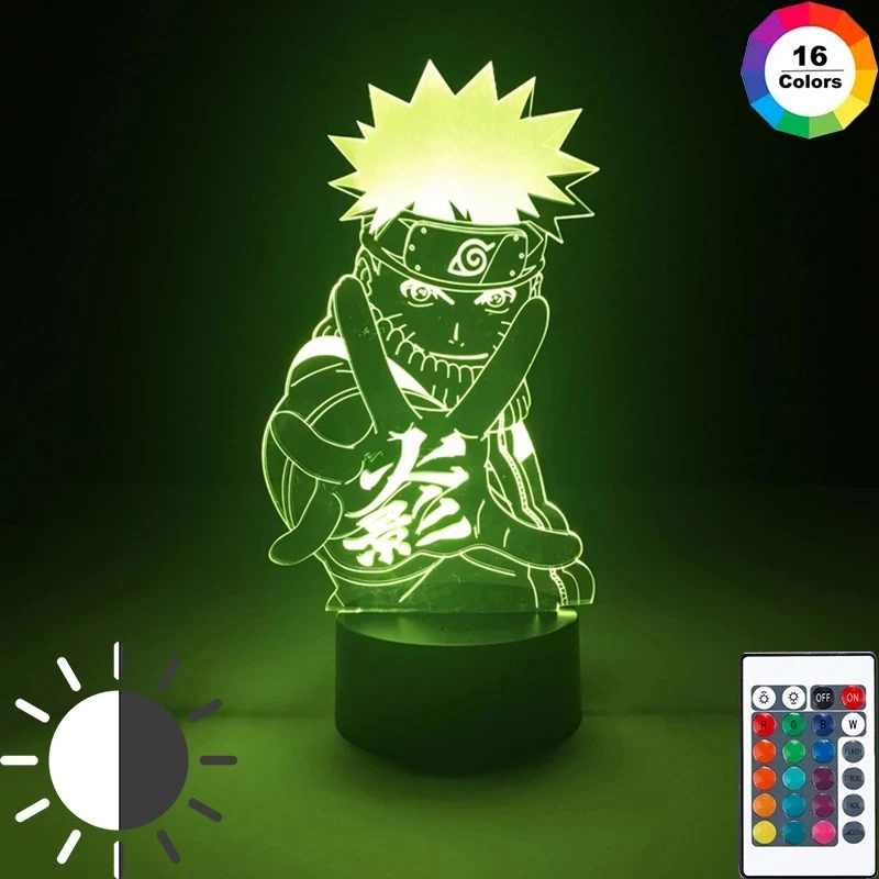

Toys 3D Lamp Figure Touch Uchiha Kakashi Sasuke Sensor Light Anime Lampka Nocna Luces Led De Colors For Children Baby Gift