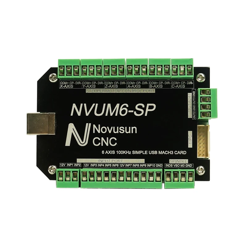 NVUM 3 4 5 6 Axis Mach3 USB карта фрезерный станок с ЧПУ 4Axis управления движением Breakout плата