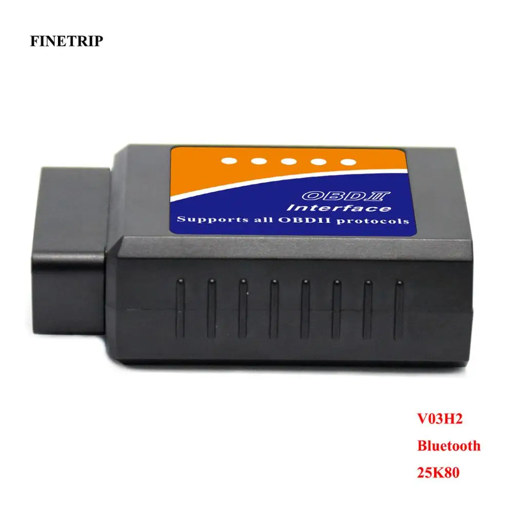 5 шт. v1.5 ELM327 bluetooth PIC18F25K80 OBD2 сканирующий инструмент поддерживает OBD II протоколы работает на Android Torque BT2.0 - Цвет: V03H2-25k80
