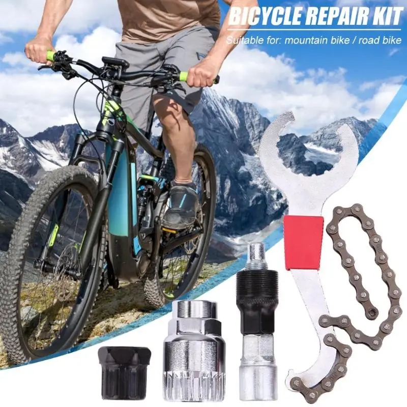 Mountain Bike Repair Kits Tail Hook Wrench/Mid-axle/Flywheel/Single Rama Carbon steel Bicycle Remover Outdoor Bike Tools