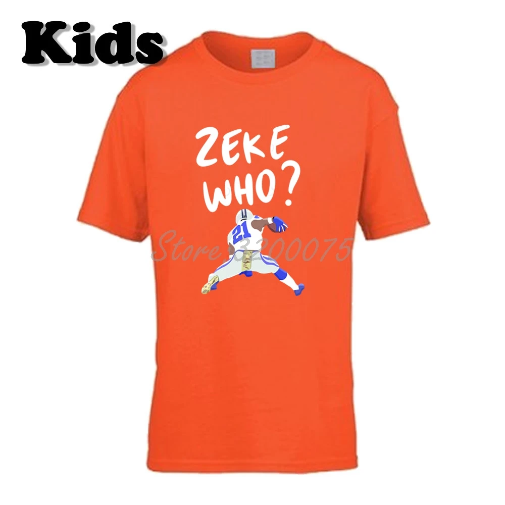 Детская футболка Ezekiel Elliott 21 That's Who! Зика кто? Одежда «Даллас», футболка, футболка для мальчиков и девочек, футболка с круглым вырезом, W19102305 - Цвет: 9