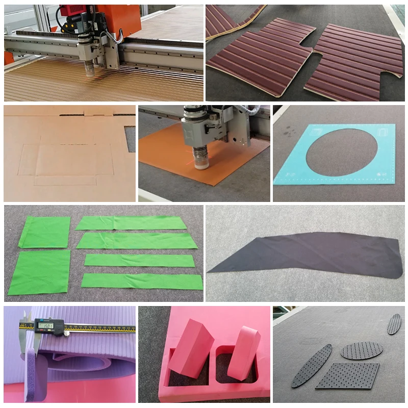 cnc vibrating knife cutting machine samples