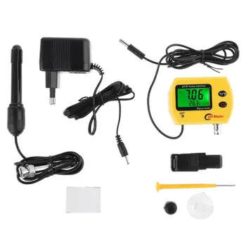

Digital LCD Online pH Meter Aquarium Water Quality Tester Monitor Analyzer with Thermometer pH Temperature Display