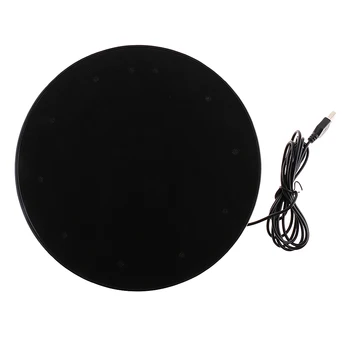 

USB/ Battery Black Velvet Top Rotary Display Stand 360° Turn Table Rotating