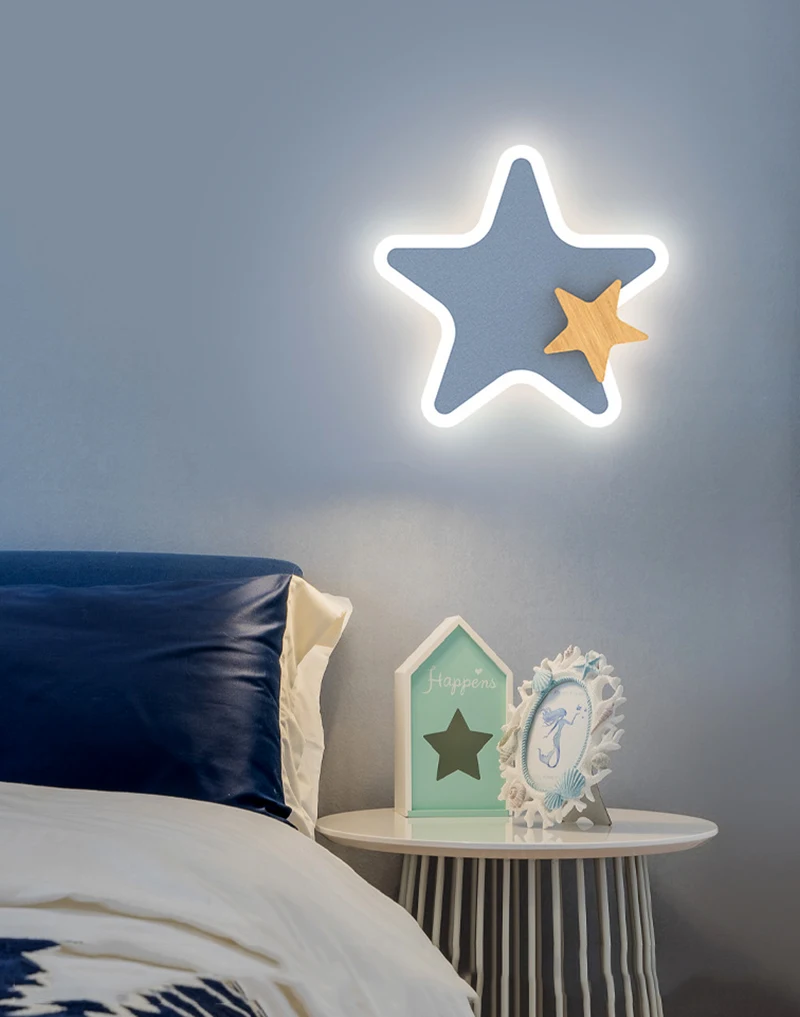 LED Rocket Wall Lamp Nordic Acrylic Wall Decor Lights for Bedroom Kid's Room Indoor Bedside Lighting бра Home Decors Sconce Lamp wall lights