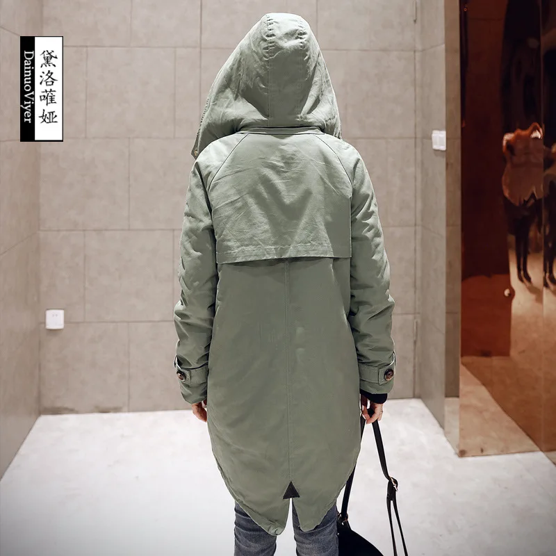 

Cotton-padded Clothes Mid-length Thick Winter Army Green Cotton Coat Berber Fleece Coat Women's Casual Large Size