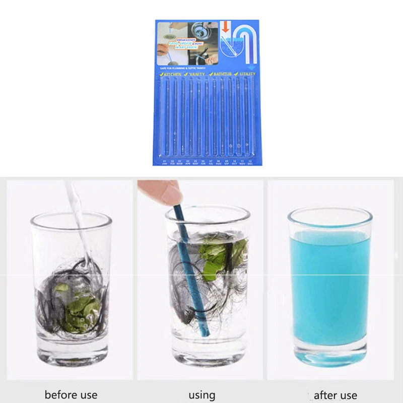 Pipe Dredger Hair Cleaner Anti-blocking Cleaning Hook Spring Dredge Dissolve Decontamination Stick Household Tools LXX