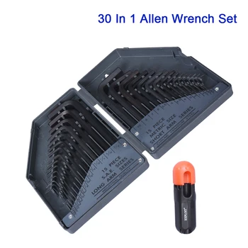 

New 30 In 1 Hex Key Wrench Allen Key Set Plus Booster Bar Torx Hex Manual Tool Precise Repair Wrenches For Spanners