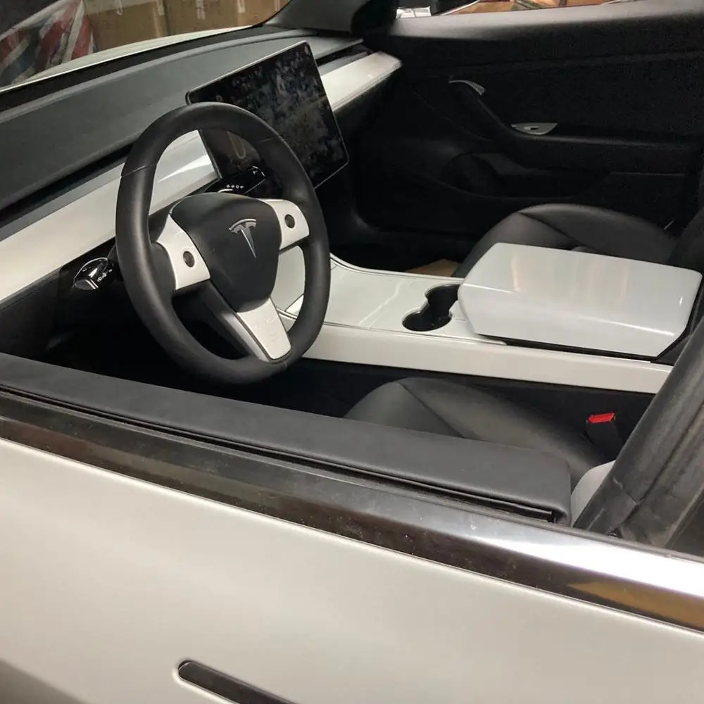 Жемчужно белый для Tesla Model 3 центральное управление держатель стакана воды модель