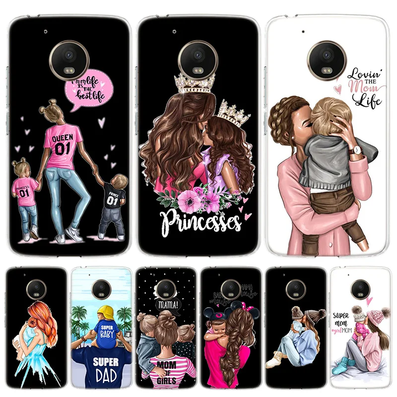Чехол для телефона Мама и ребенок Motorola Moto G9 G8 G7 G6 G5S E6 E5 Plus Play Power EU One Action Macro Print Cover