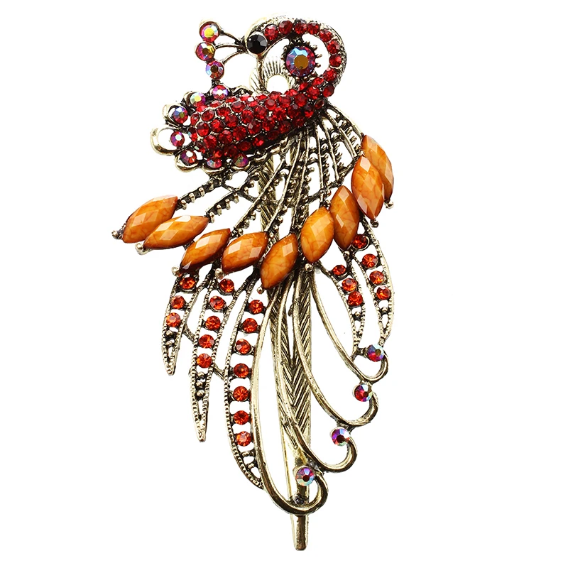 

Lovely Vintage Jewelry Crystal Peacock Hair Clips - for hair clip Beauty Tools