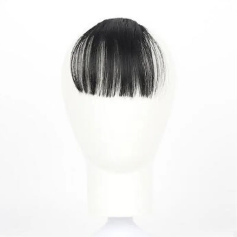 2 цвета, профессиональный аксессуар для парикмахера, накладная челка, накладные волосы, зажим на передней панели, аккуратная челка для женщин - Цвет: Black