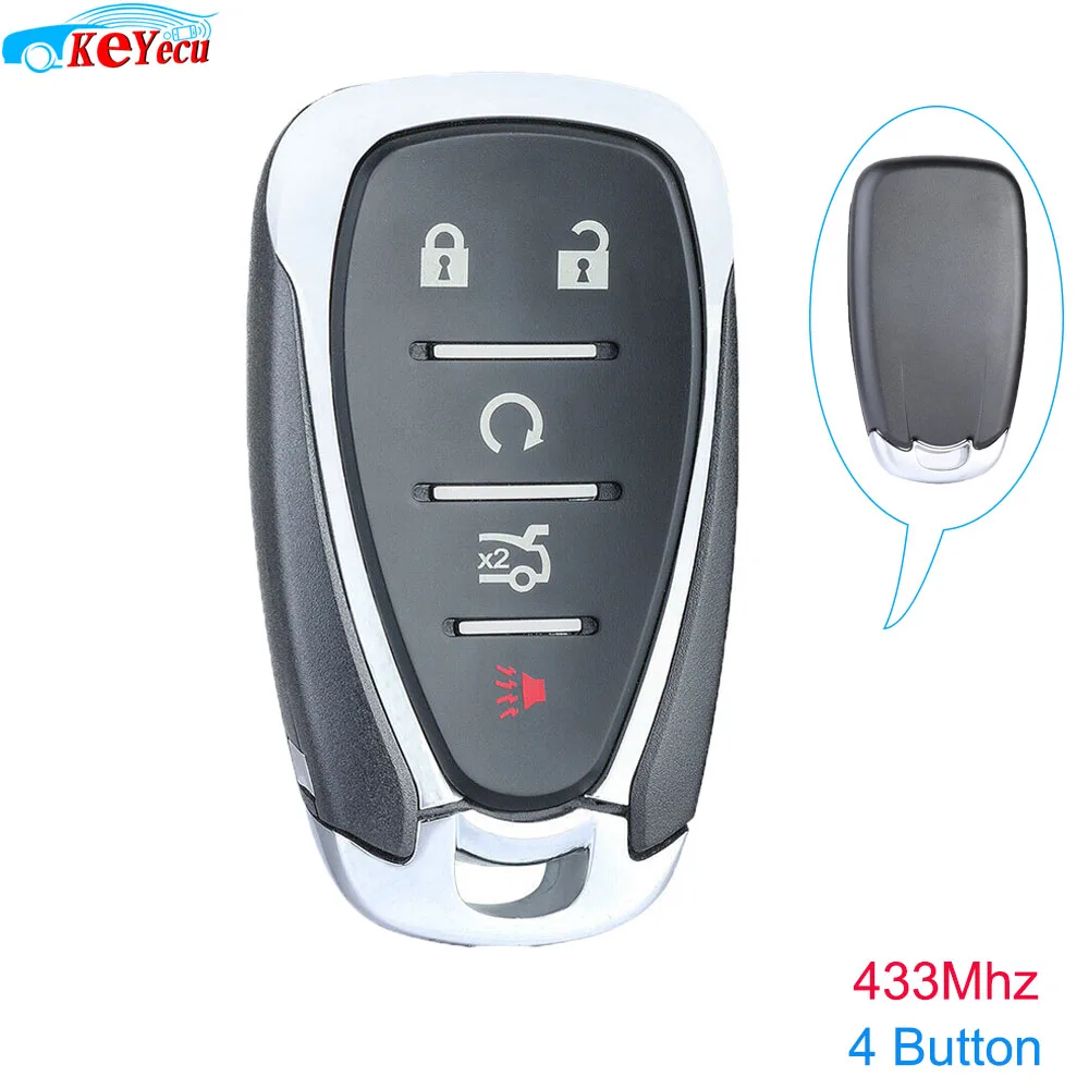 

KEYECU Smart Remote Key 433MHz ID46 for Chevrolet Cruze Malibu Camaro FCC: HYQ4EA P/N:13508769