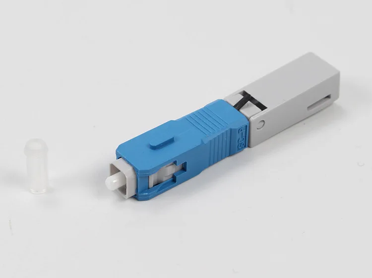 100 pcs SC UPC Fast Connector Snap type SC adapter FTTH Flat Fast Quick field Assembly fiber cable connector
