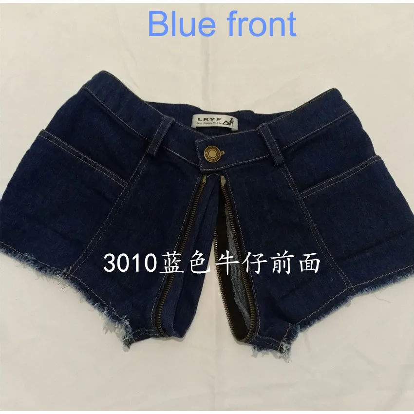 dark blue XS-4XL размера плюс молния промежность короткие джинсы Feminino кисточкой горячие сексуальные джинсовые шорты для женщин Ночная Клубная одежда Микро Мини Бермуды - Цвет: dark blue