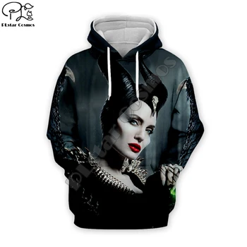 

Men Women Maleficent Mistress of Evil Movie 3d Hoodie Fashion harajuku pullover Sweatshirt Zipper jacket Long Sleeve Top Coat 08