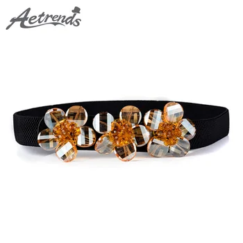 

[AETRENDS] Fashion Rhinestone Crystal Beads Waist Belts for Women Lady Dress Cinch Belt Waistband D-0149