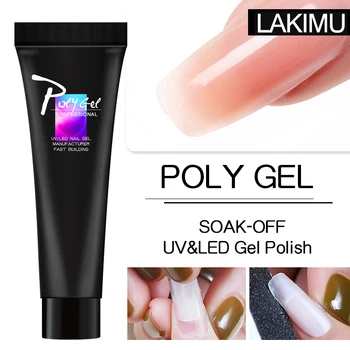 

Acrylic Gel Polish Poly Gel Clear White Pink UV Gel Transparent Nude Nail Polish Quick Building Polygel Crystal Slice Brush Nail