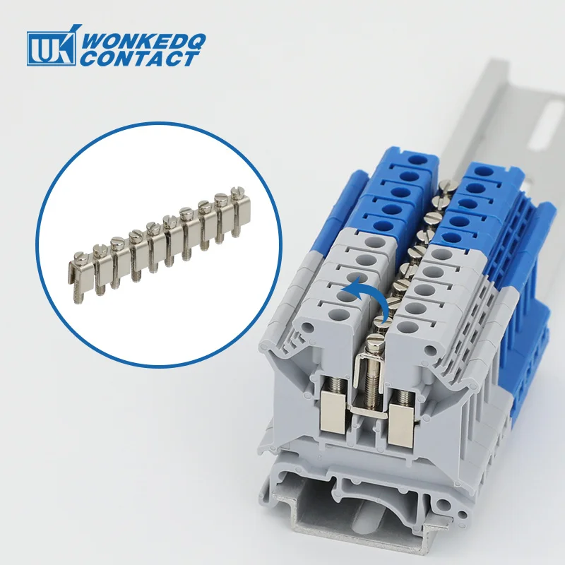 FBI 10/2/3/4-6 Jumpers For UK2.5B DIKD1.5 Fixed Bridge FBI2-6 FBI3-6 FBI4-6 FBI10-6 DIN Rail UK Terminal Block Connector din rail din rail terminal block jumper bridge wire connectors 10Pcs