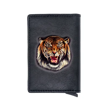 

Fashion Charm King of the Forest Tiger Digital Printing Leather Card Holder Wallet