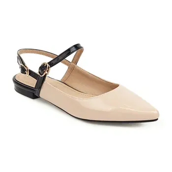 

Autumn Women Low Heels Shoes Ballet Buckle Casual Loafers High Quality Soft Women Pointed Toe Ballerina