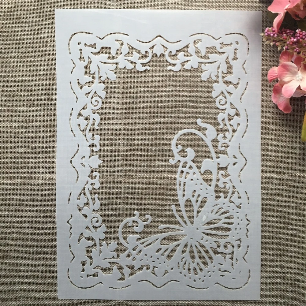 

A4 29cm Butterfly Photo Frame DIY Layering Stencils Wall Painting Scrapbook Coloring Embossing Album Decorative Template