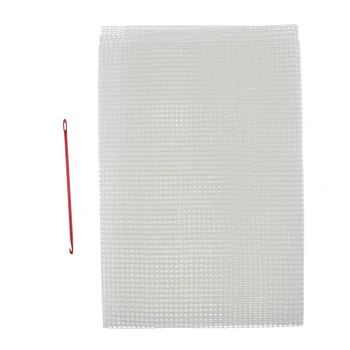 

Latch Hook Rug Knitting Kit Locker Hook Crochet Hook &Canvas Mesh Fabric Set