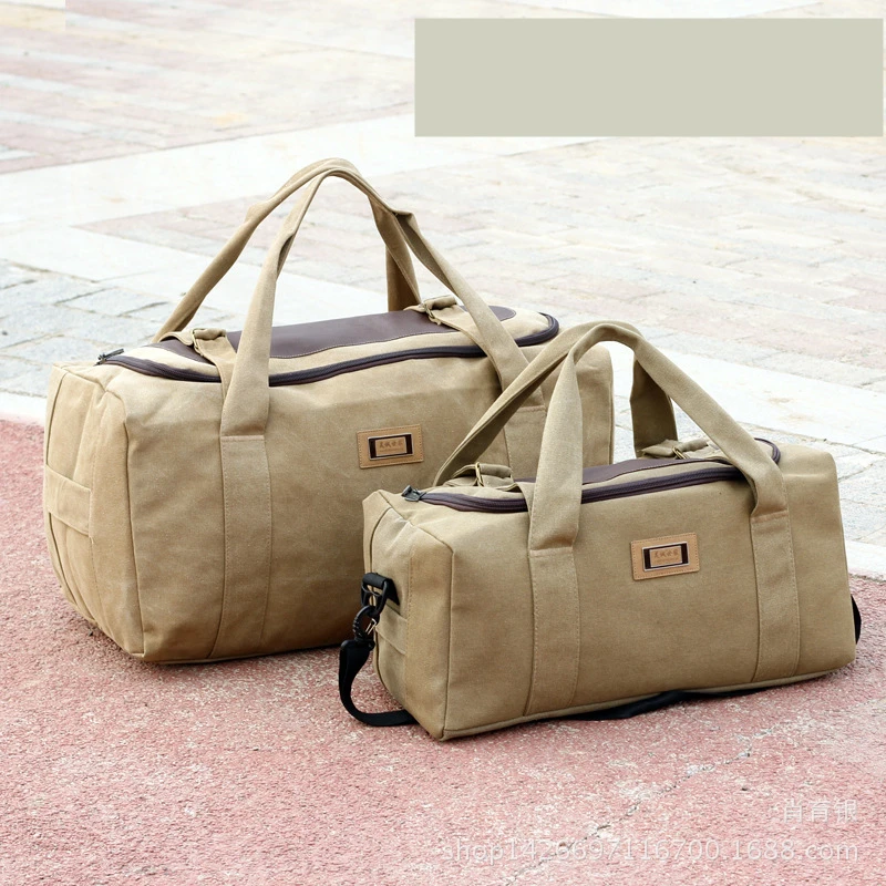 Canvas Traveling Bag Thickened And Large-capacity Luggage Bag